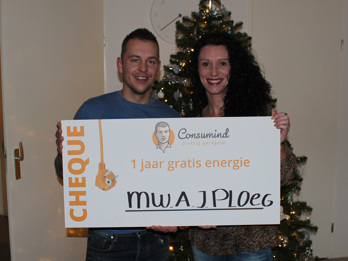 Winnaar jaar gratis energie: Mevr. Ploeg uit Veenendaal