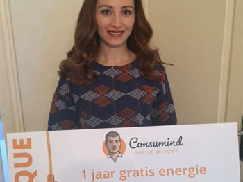 Winnaar jaar gratis energie: Mevr. Maraha uit Enschede